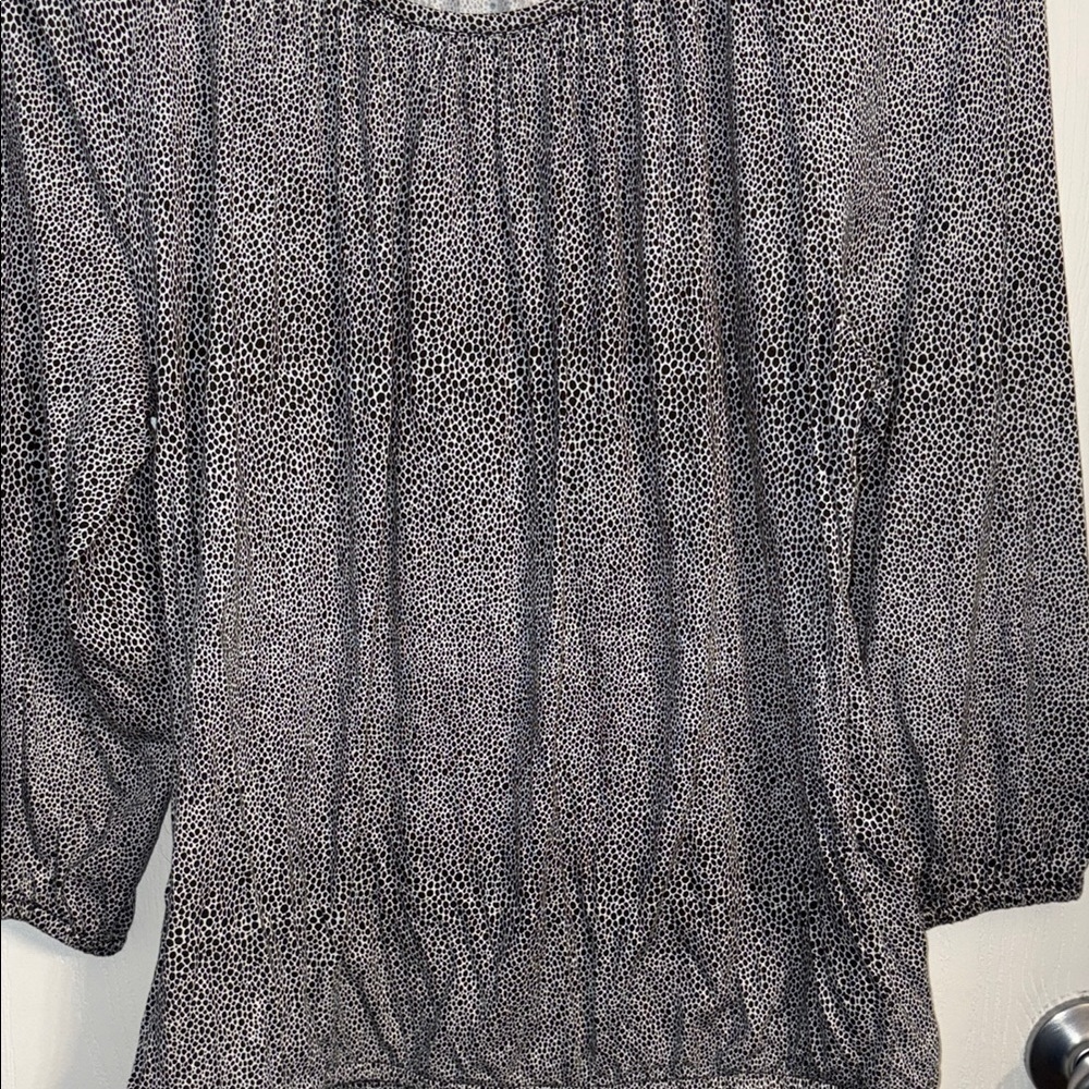 Michael Kors Black and Gray Blouse - Picture 3 of 6